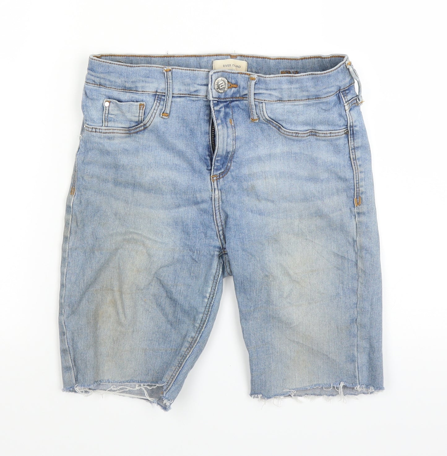 River Island Womens Blue  Denim Cut-Off Shorts Size 10