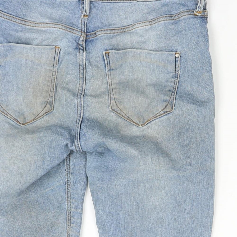 River Island Womens Blue  Denim Cut-Off Shorts Size 10