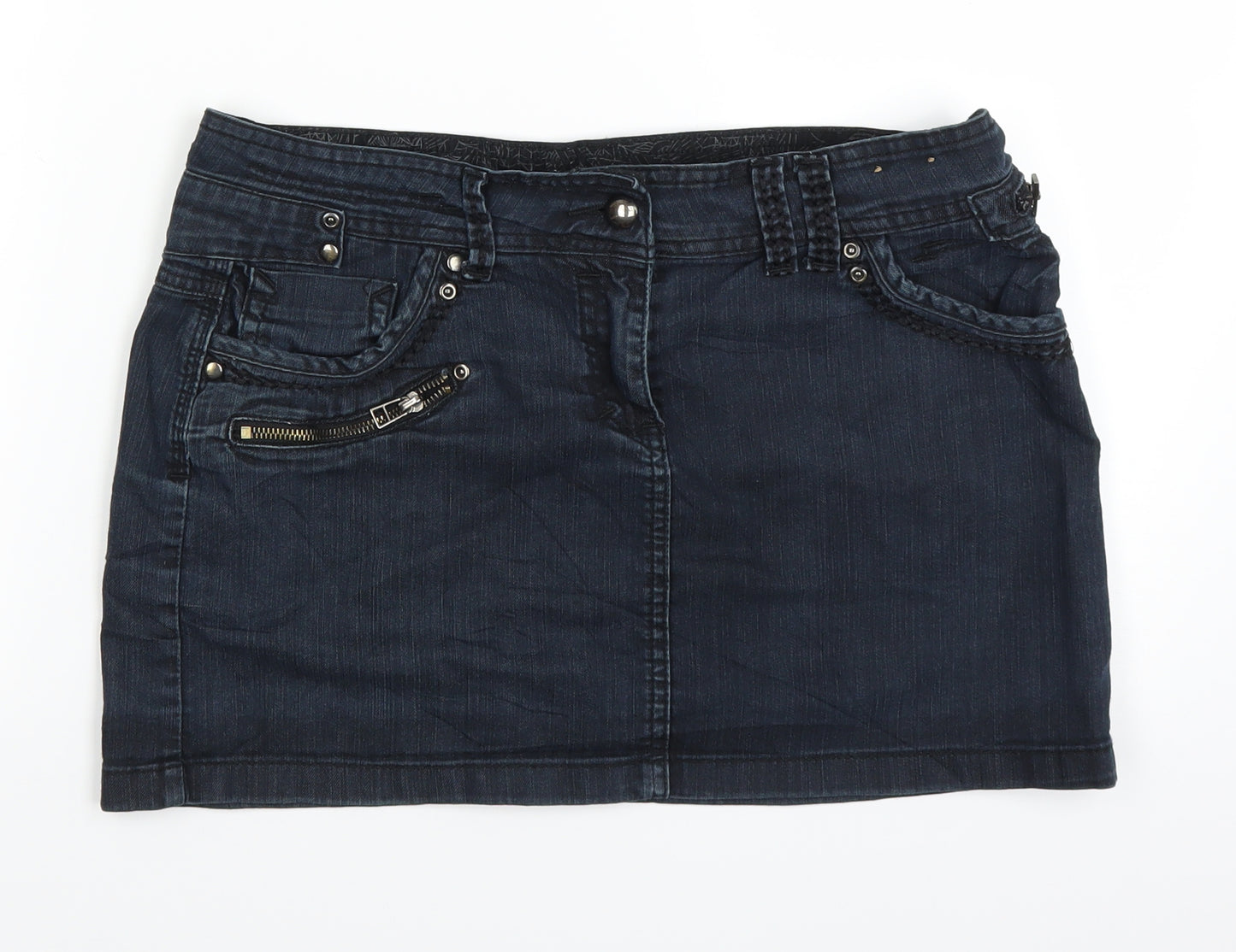 Dorothy Perkins Womens Blue  Denim A-Line Skirt Size 12