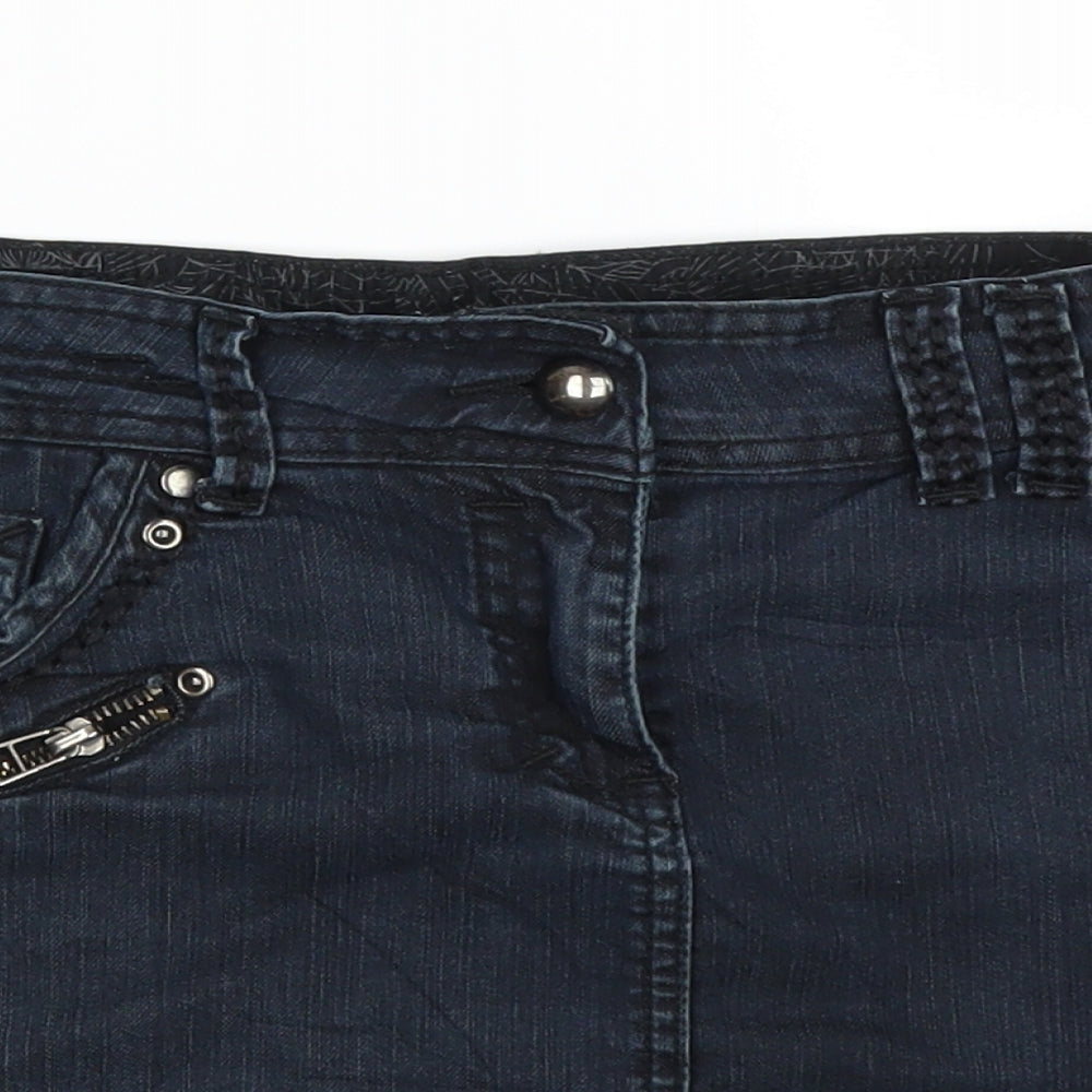 Dorothy Perkins Womens Blue  Denim A-Line Skirt Size 12
