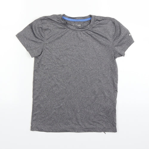 Souluxe Girls Grey   Basic T-Shirt Size 8-9 Years