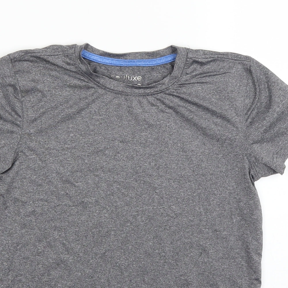 Souluxe Girls Grey   Basic T-Shirt Size 8-9 Years