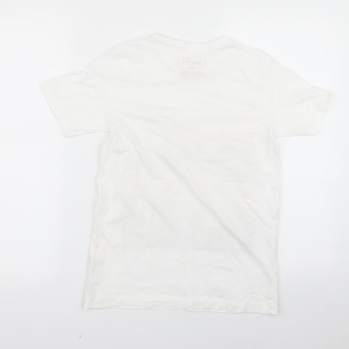 Preworn Boys White   Basic T-Shirt Size 10-11 Years