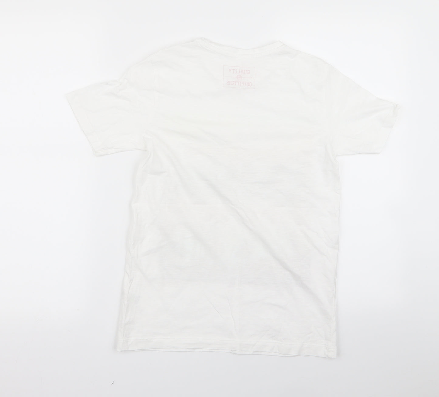 Preworn Boys White   Basic T-Shirt Size 10-11 Years