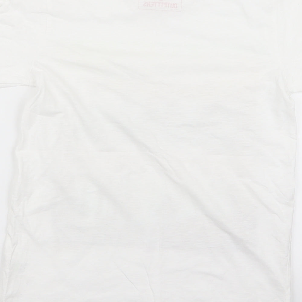 Preworn Boys White   Basic T-Shirt Size 10-11 Years