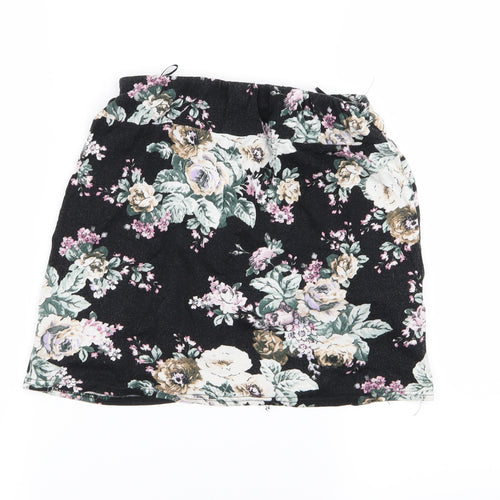 New Look Womens Black Floral  Straight & Pencil Set Size 10