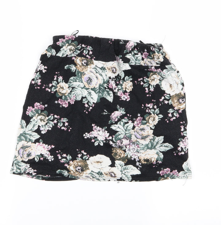 New Look Womens Black Floral Straight & Pencil Set Size 10