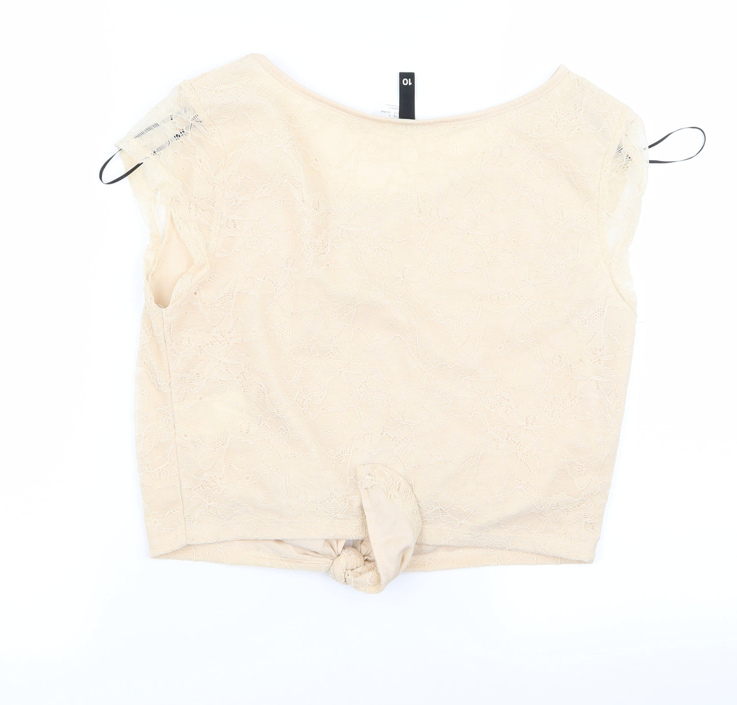 Preworn Womens Beige   Basic Blouse Size 10