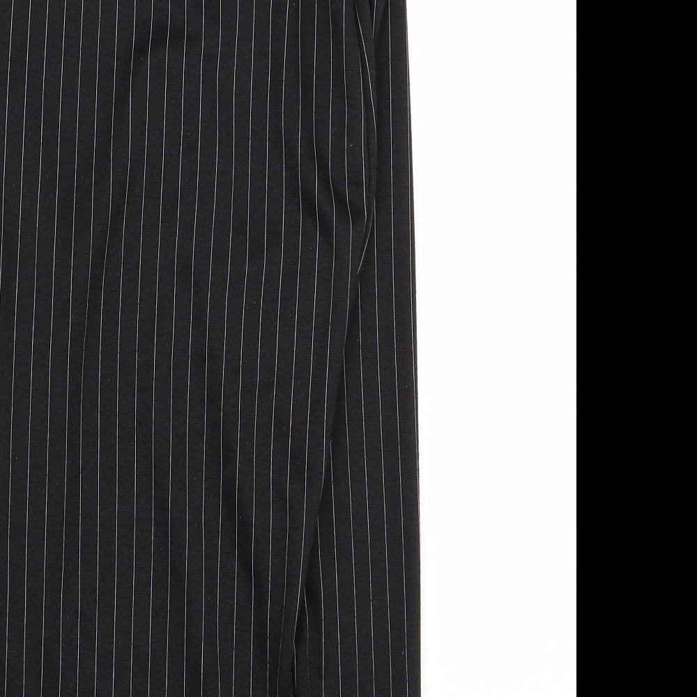Boohoo Womens Black Striped  Straight & Pencil Set Size 10