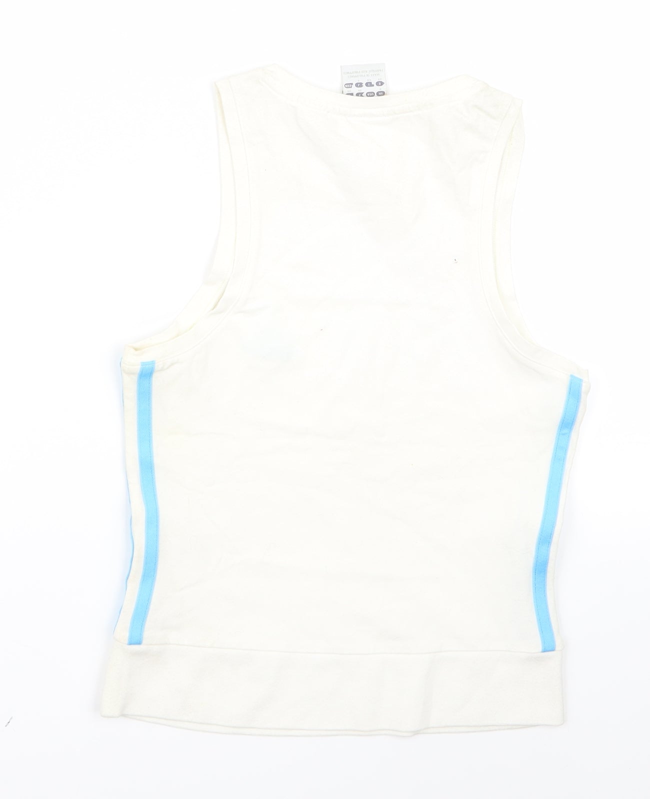 adidas Womens White Striped  Basic Tank Size 18