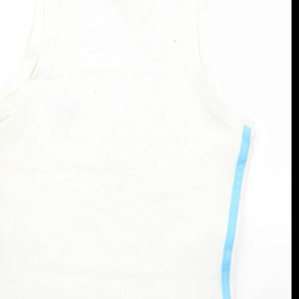 adidas Womens White Striped  Basic Tank Size 18