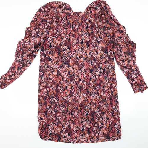 H&M Womens Red Floral  A-Line  Size 12