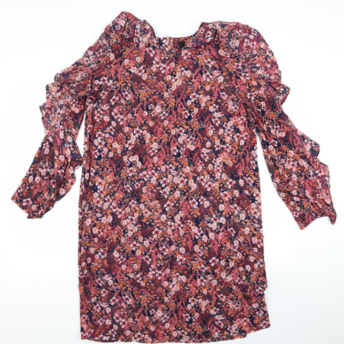 H&M Womens Red Floral  A-Line  Size 12
