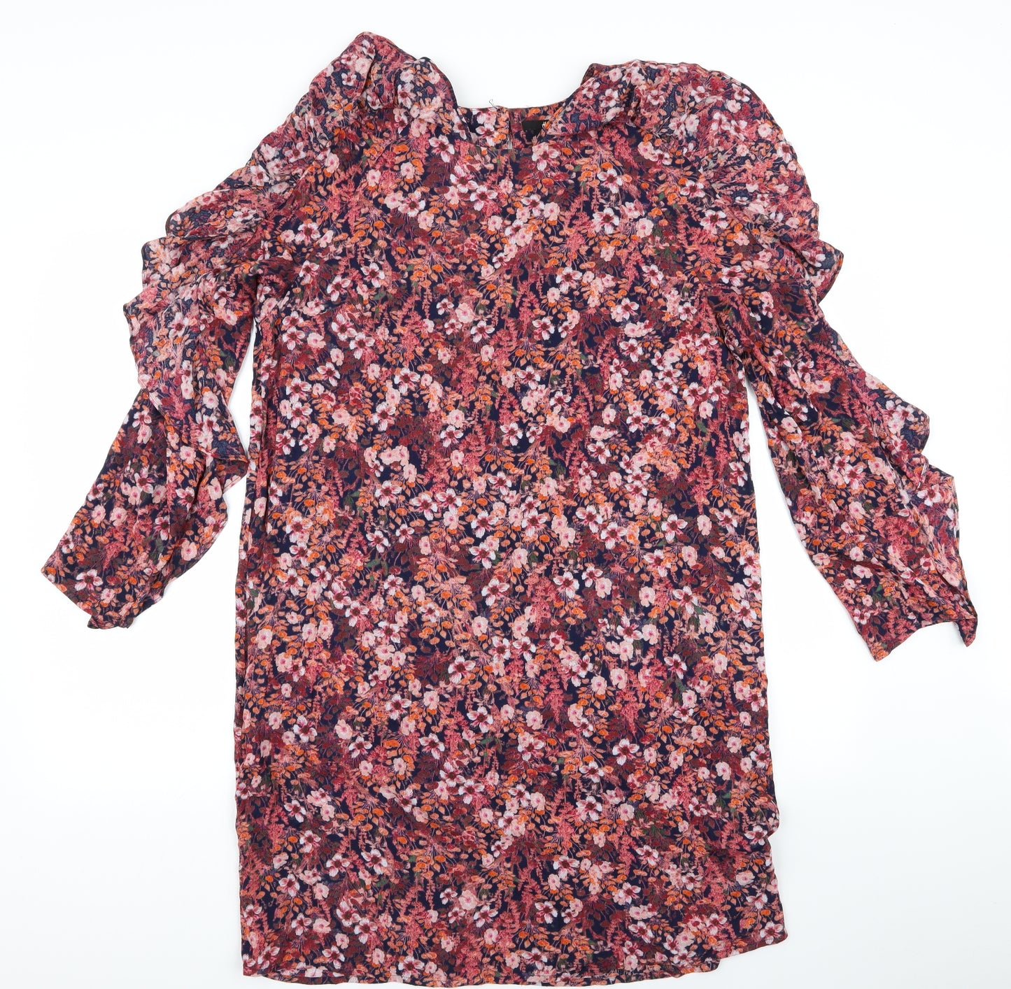 H&M Womens Red Floral  A-Line  Size 12