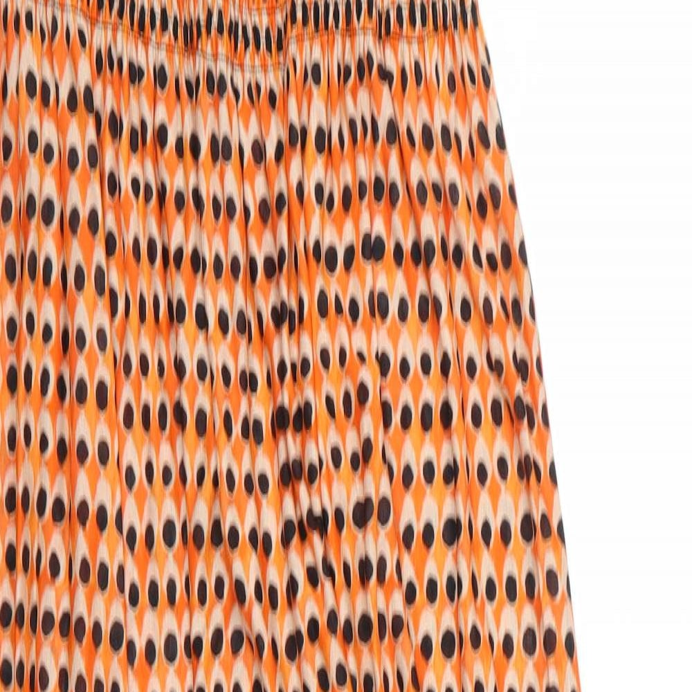 Primark Womens Orange Paisley  Fit & Flare  Size 18