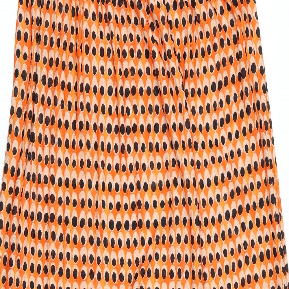 Primark Womens Orange Paisley  Fit & Flare  Size 18