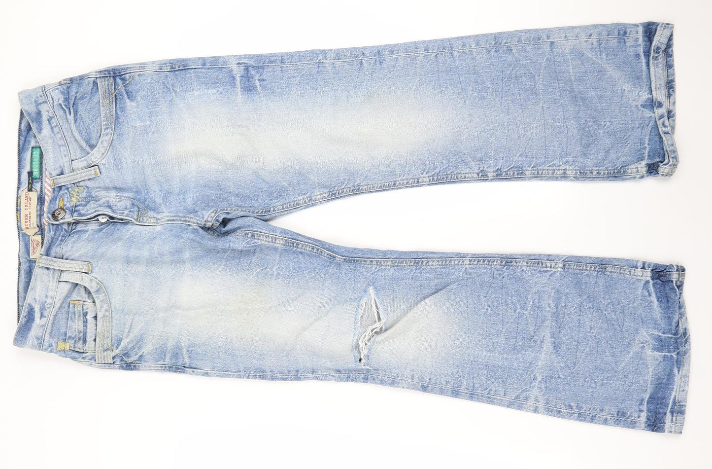 River Island Womens Blue   Flared Jeans Size 32 L24 in - v