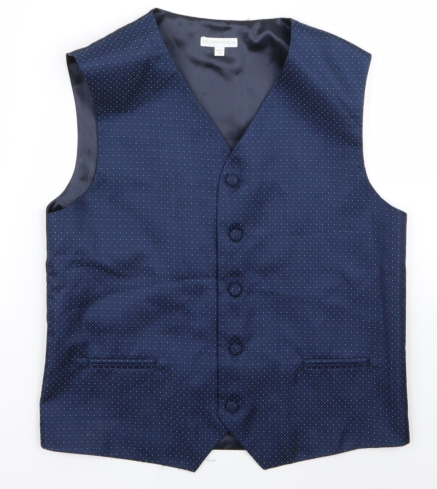 John Boys Blue   Ringer Button-Up Size 13 Years
