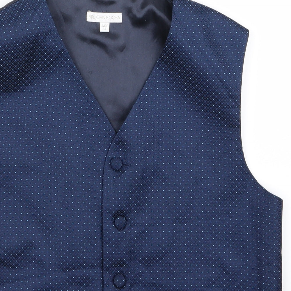 John Boys Blue   Ringer Button-Up Size 13 Years