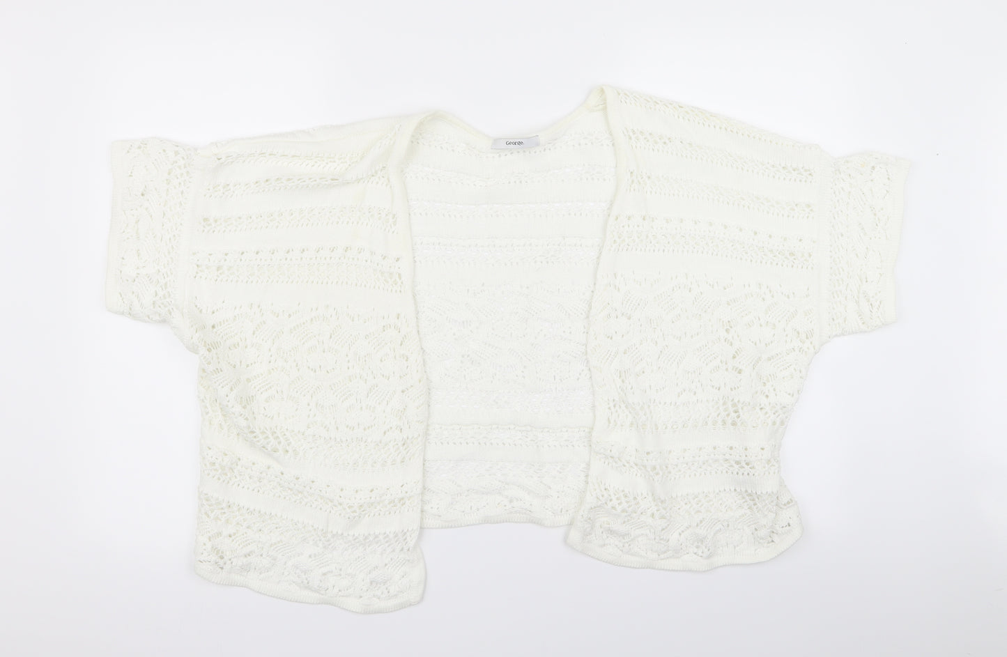 George Womens White   Cardigan Jumper Size 24