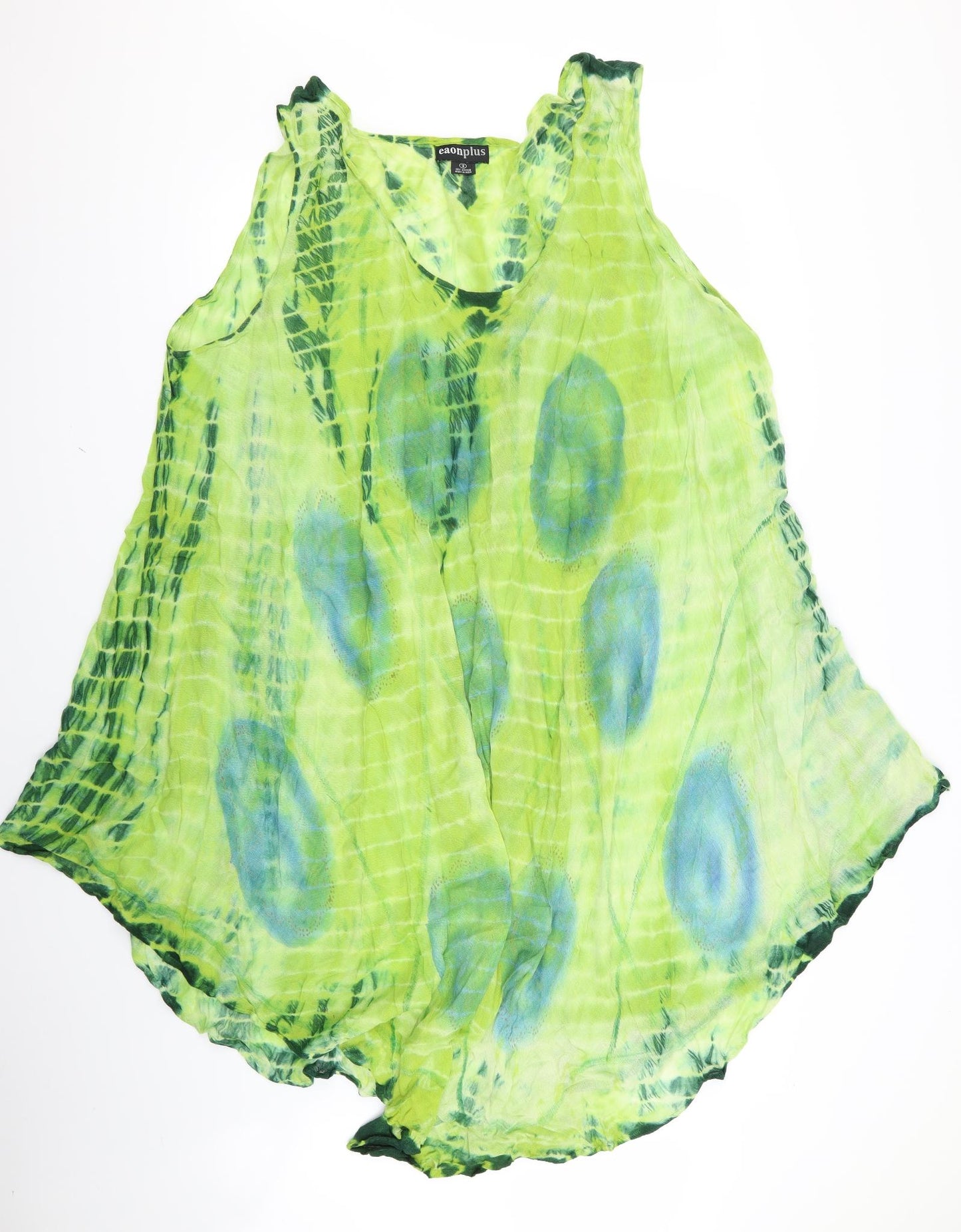 eon plus Womens Green Animal Print  Shirt Dress  Size 30