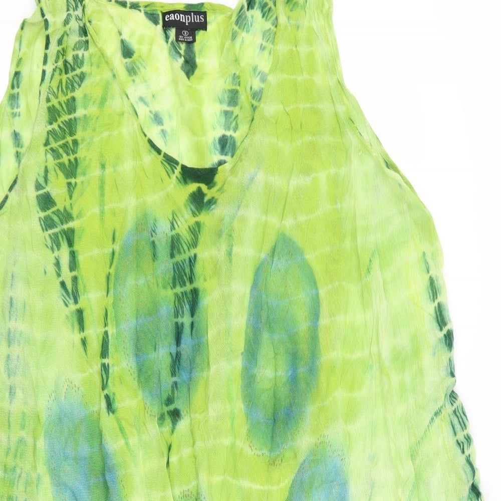 eon plus Womens Green Animal Print  Shirt Dress  Size 30