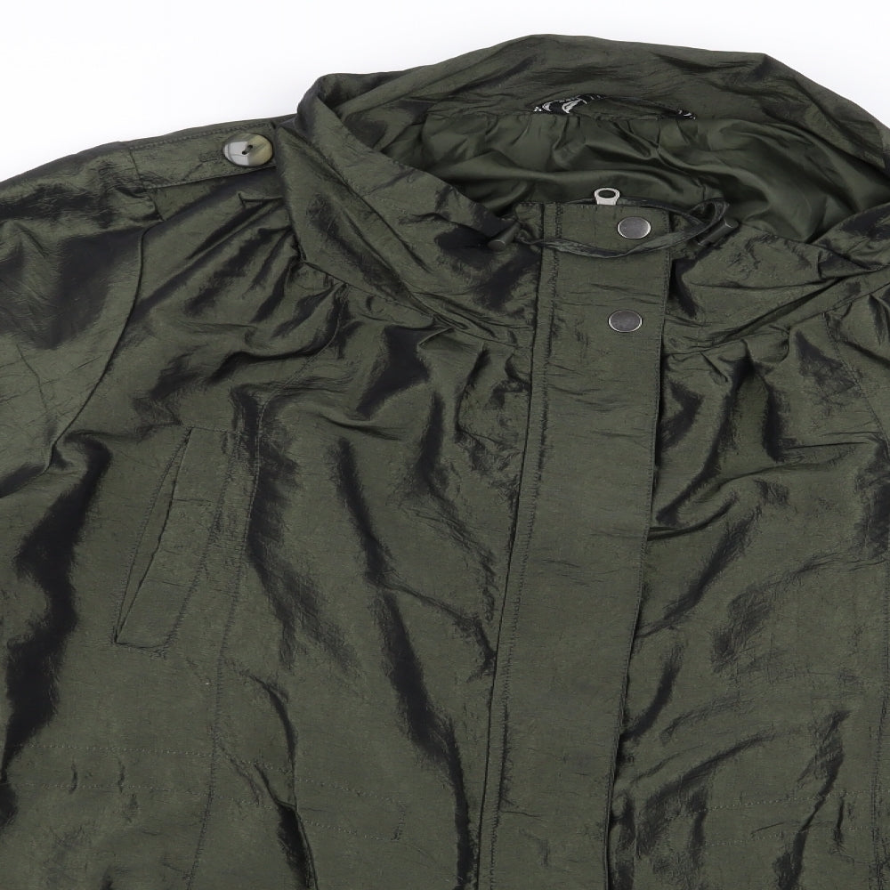 Joanne Kitten Womens Green   Rain Coat Coat Size 16