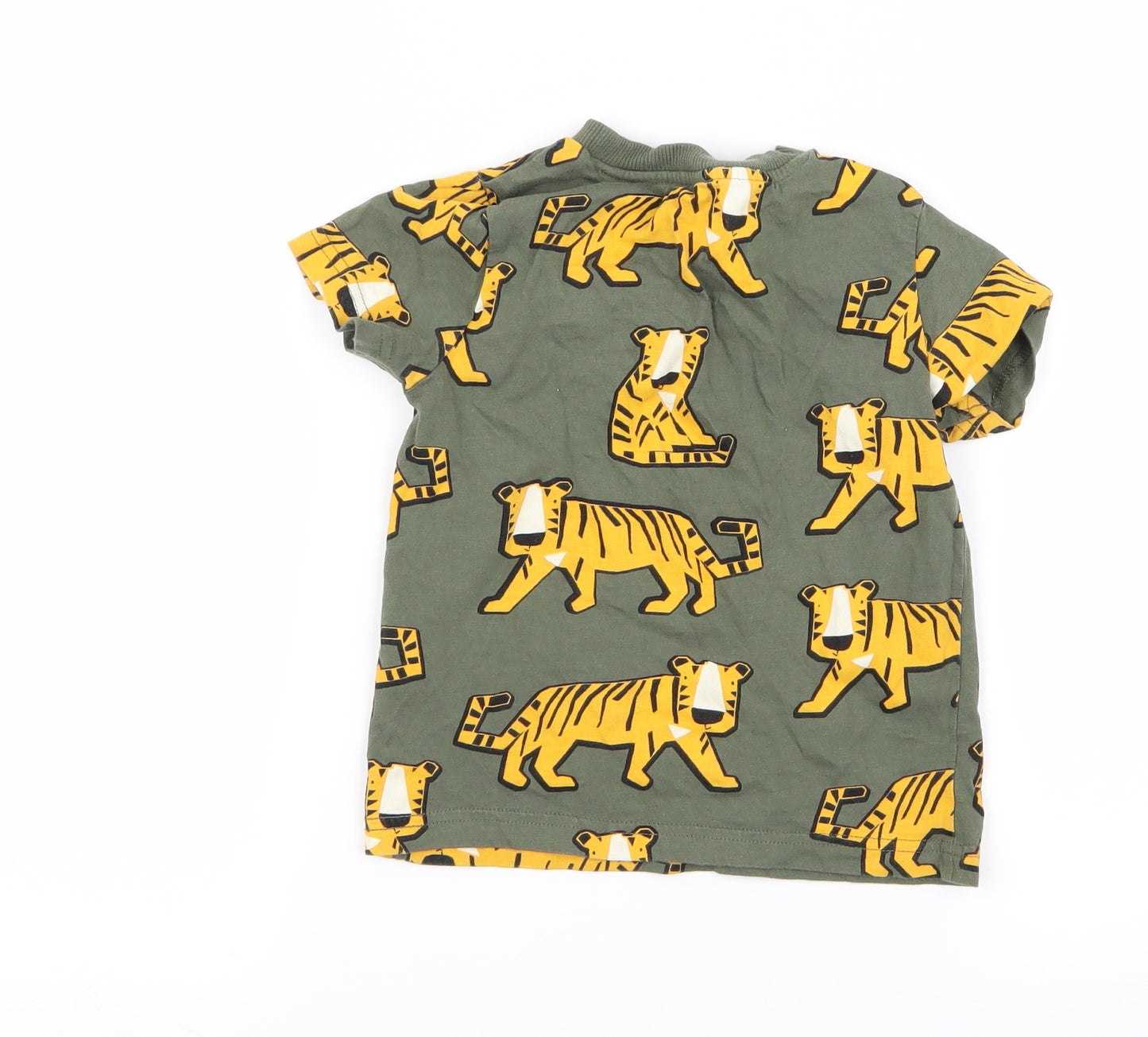F&F Boys Green Animal Print  Basic T-Shirt Size 2 Years  - v