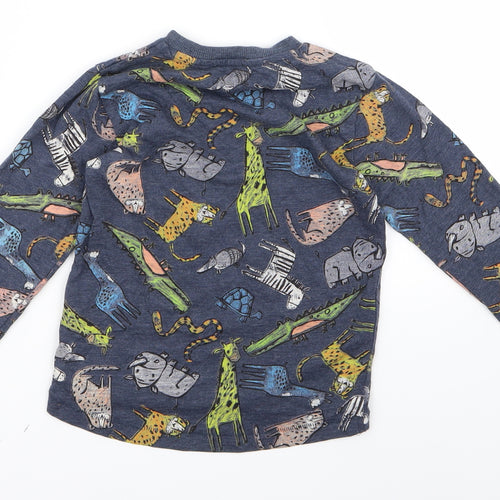 NEXT Boys Grey Animal Print  Basic T-Shirt Size 2 Years
