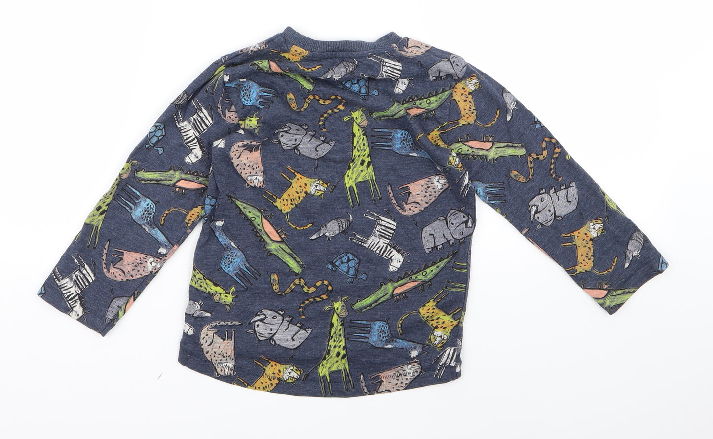 NEXT Boys Grey Animal Print  Basic T-Shirt Size 2 Years