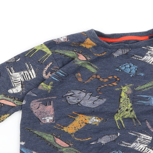 NEXT Boys Grey Animal Print  Basic T-Shirt Size 2 Years