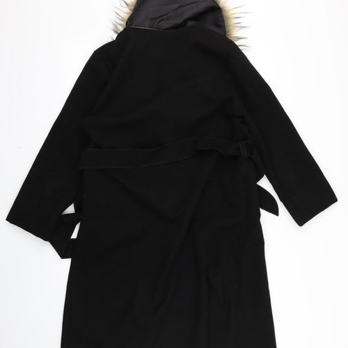 Preworn Womens Black   Overcoat Coat Size 10