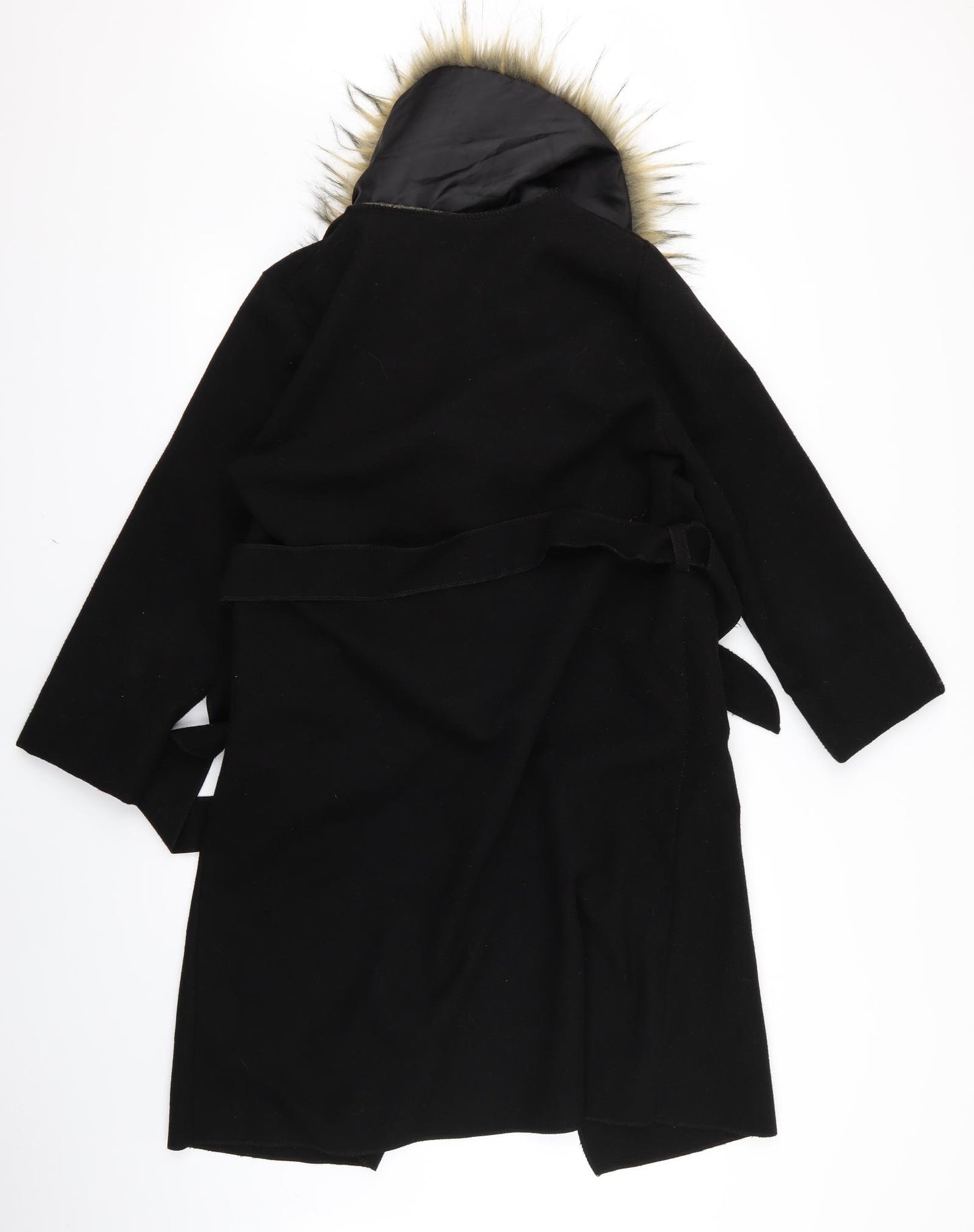 Preworn Womens Black   Overcoat Coat Size 10