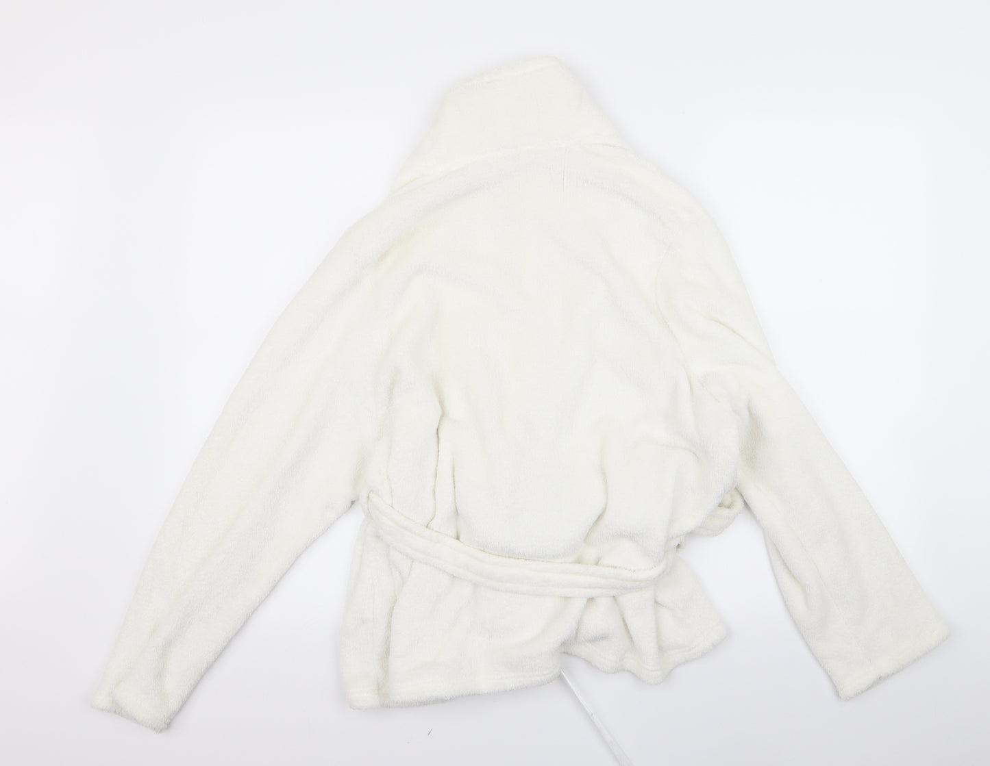 Preworn Womens White  Rayon Babydoll Robe Size L