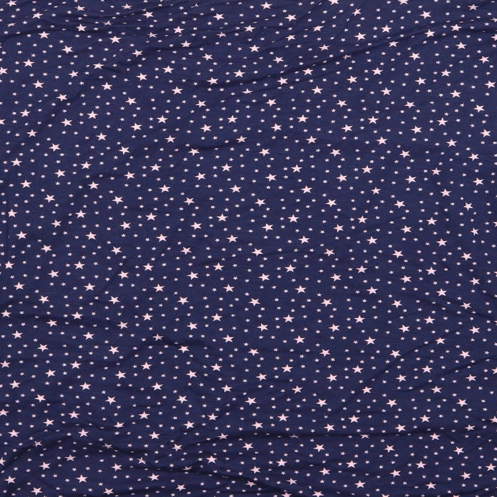 Preworn Womens Blue Polka Dot  Basic Blouse Size 12  - 20