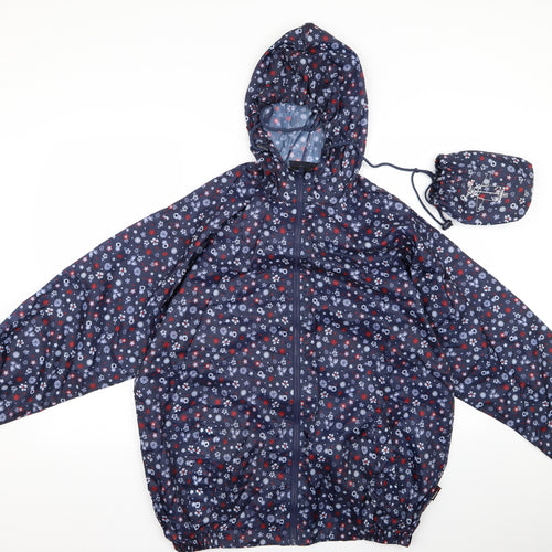 pro climate Womens Beige Floral  Windbreaker Coat Size S