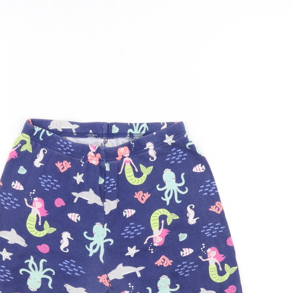 George Girls Blue   Sweat Shorts Size 12 Years - Mermaid