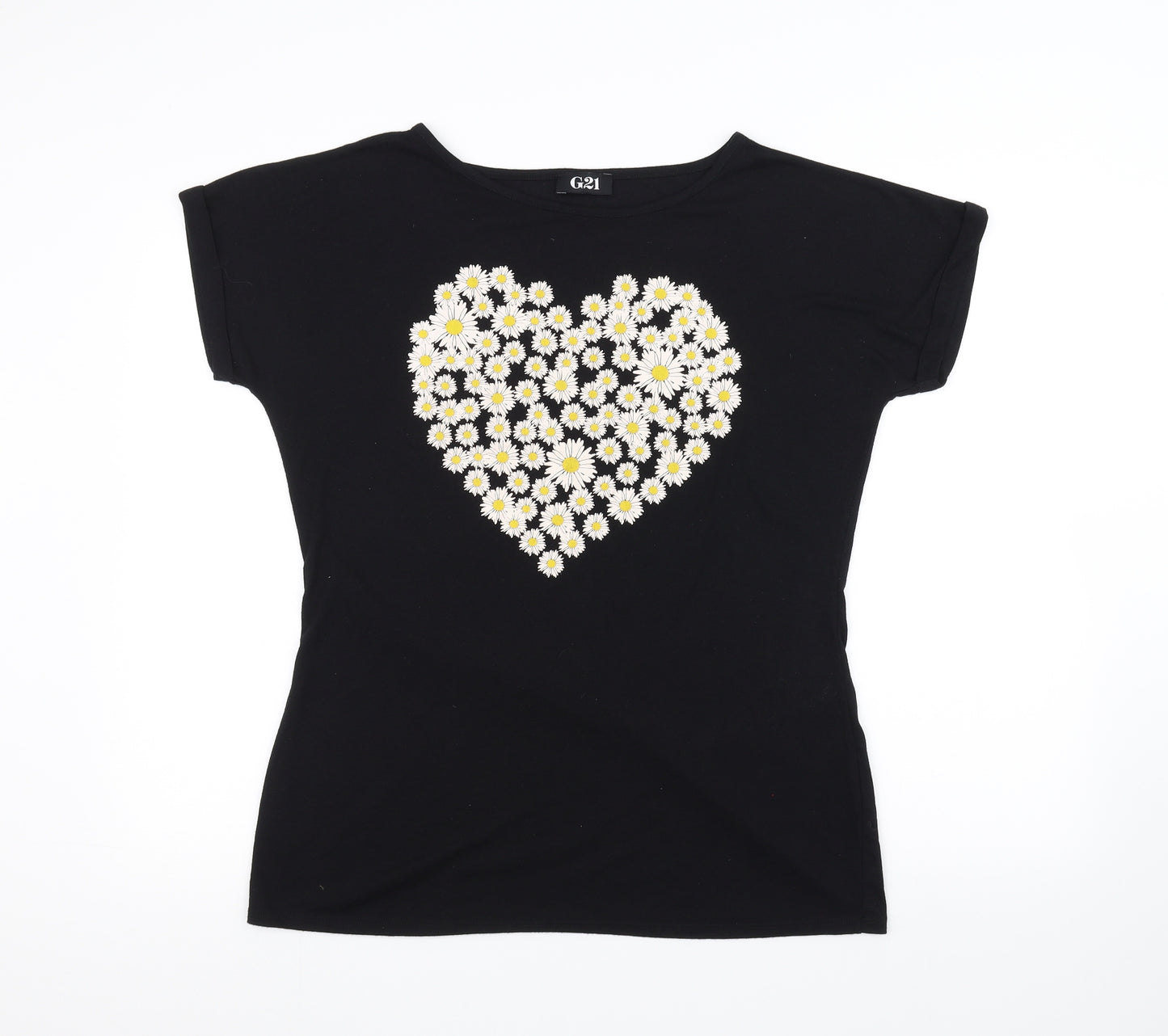 George Womens Black   Basic T-Shirt Size 16