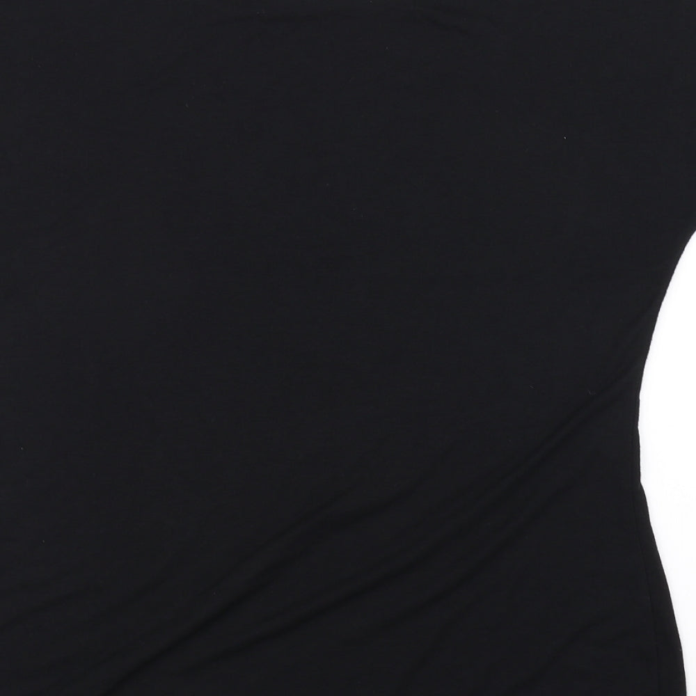 George Womens Black   Basic T-Shirt Size 16