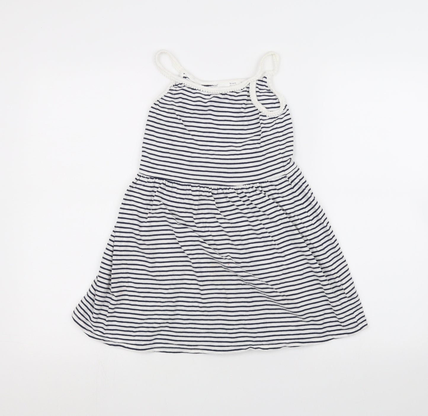 NEXT Girls White Striped  A-Line  Size 8 Years