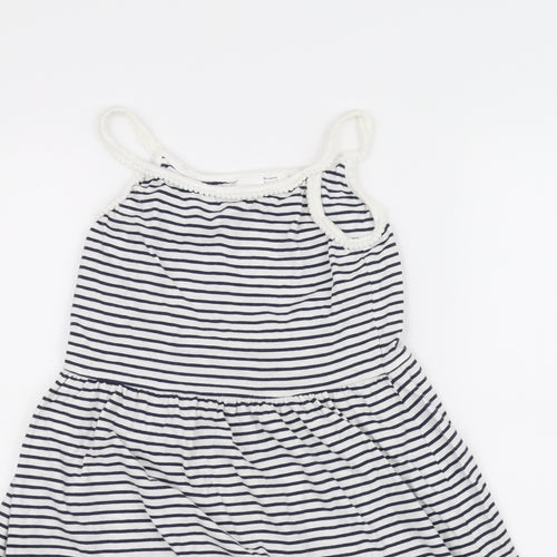 NEXT Girls White Striped  A-Line  Size 8 Years