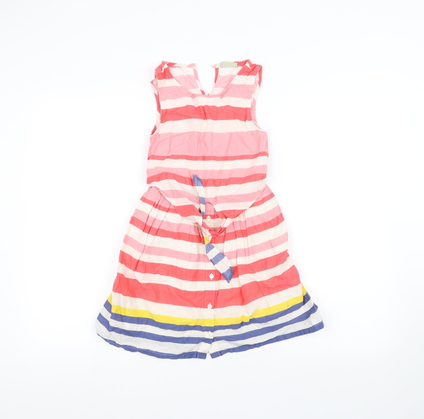 NEXT Girls White Striped  A-Line  Size 7 Years
