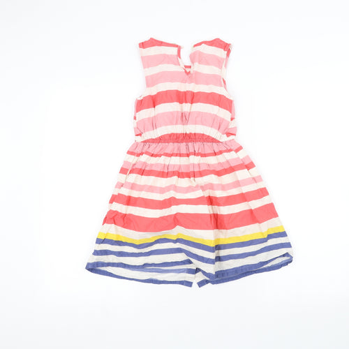 NEXT Girls White Striped  A-Line  Size 7 Years