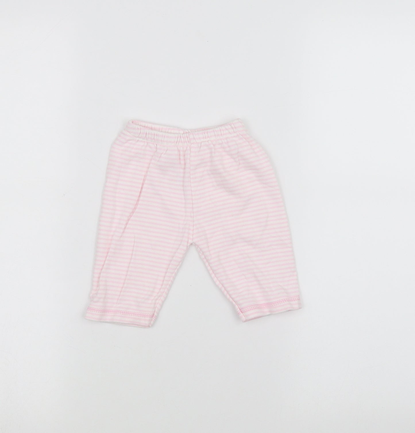 Preworn Baby White Striped  Sweatpants Trousers Size 0-3 Months