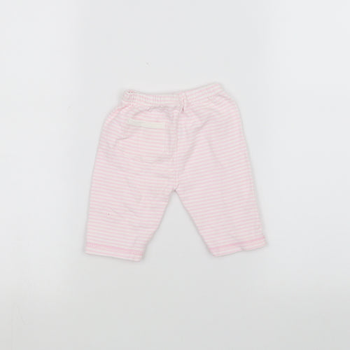 Preworn Baby White Striped  Sweatpants Trousers Size 0-3 Months