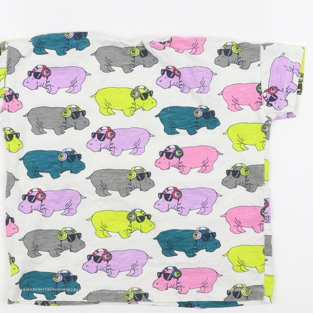 NEXT Girls White   Basic T-Shirt Size 4-5 Years  - Hippo