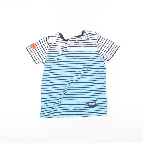 George Boys Blue Striped  Basic T-Shirt Size 3-4 Years  - Disney