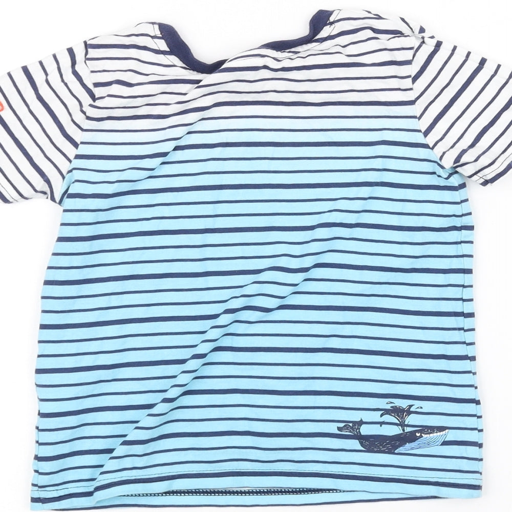 George Boys Blue Striped  Basic T-Shirt Size 3-4 Years  - Disney
