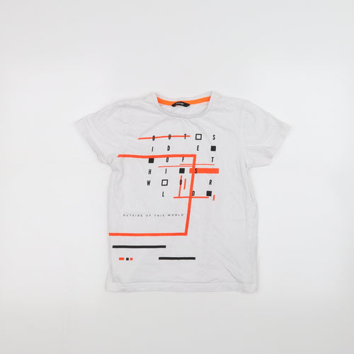 George Boys White   Basic T-Shirt Size 8-9 Years