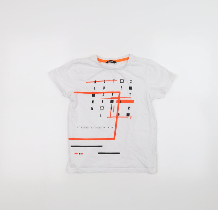 George Boys White Basic T-Shirt Size 8-9 Years